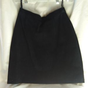 Vintage Black Suede Mini Skirt